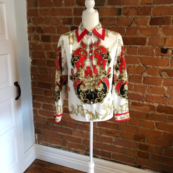 NWT Baroque Button Down Shirt - Picture 3 of 7